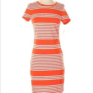 Orange striped t-shirt dress (old navy)